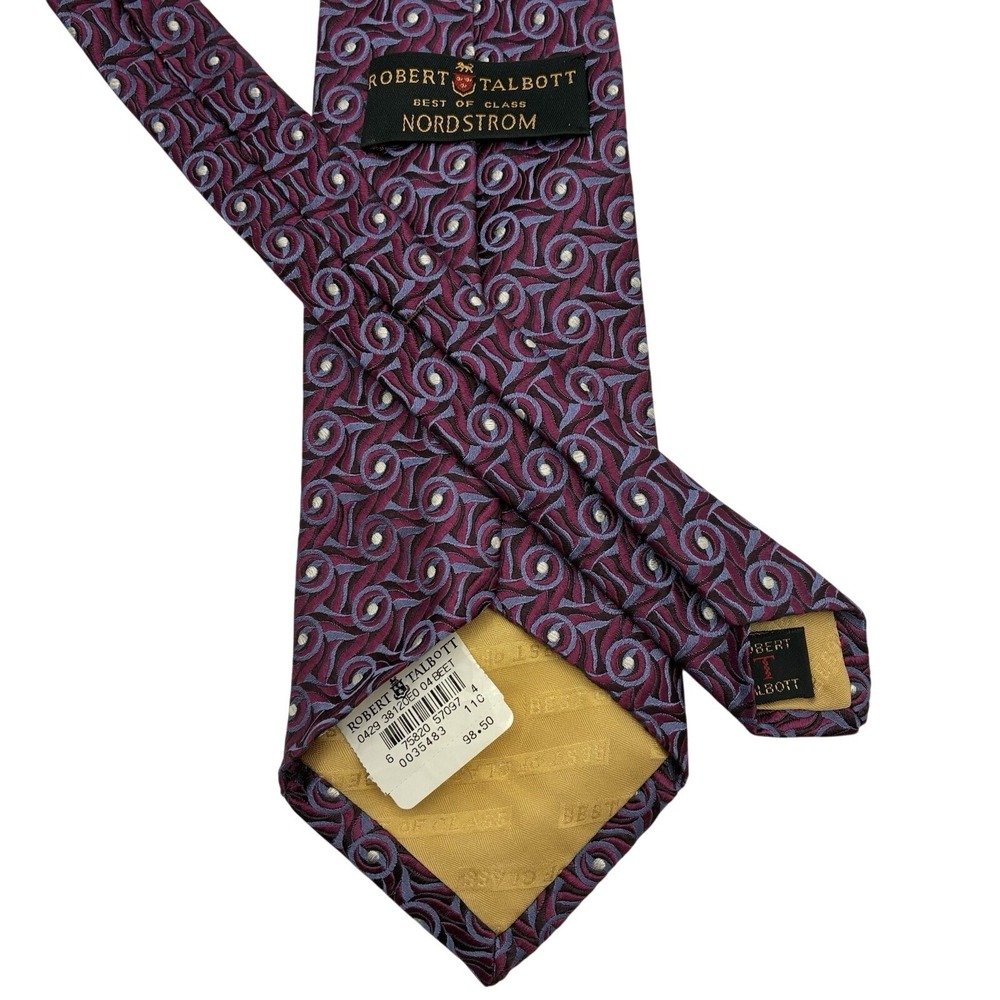 Robert Talbott Best Of Class Nordstrom Silk Purple Blue Geometric Men's Tie‎ New